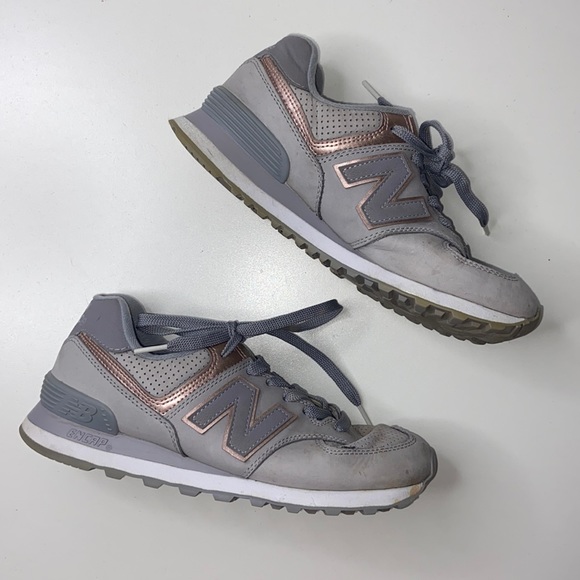 New Balance | Shoes | New Balance L 574 Sneakers In Light Pinklight Gray  Size 8 | Poshmark